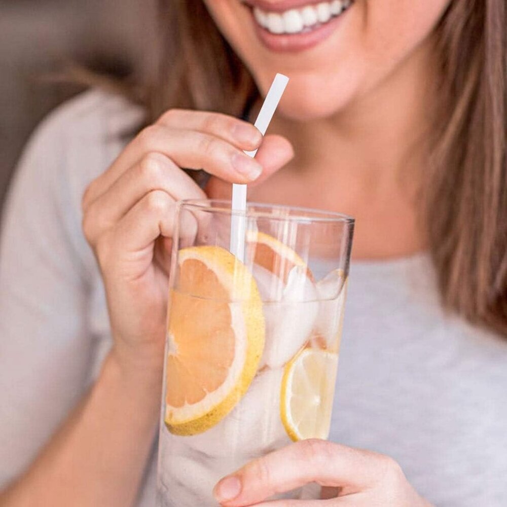 200 Count 8.25" Eco-friendly Bendable Compostable PLA Straws - Plasticless Biode - Picture 5 of 7